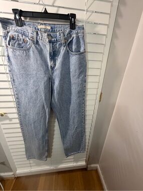 Levi's Light Blue High-Rise Straight Leg Jeans